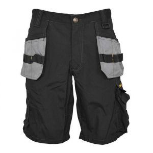 Short de travail multi-poches noir avec les poches grises