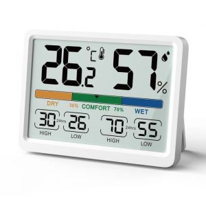 Thermomètre Hygromètre Intérieur - MARQUE - Modèle - Affichage lumineux - Calibration - Magnétique