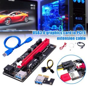 Adaptateur de carte adaptateur de carte de montage VER009 USB 3.0 PCI-EVER 009S Express 1X 4x 8x 16x 15 broches à 6 broches