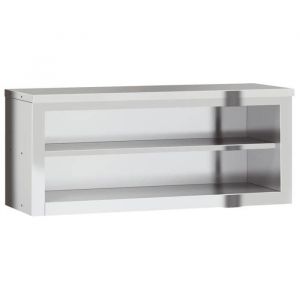 Armoire murale de cuisine en inox - vidaxl - 110x40x46 cm - Argent&eacute; - Acier inoxydable - Capacit&eacute; 75 kg - 1 &eacute;tag&egrave;re
