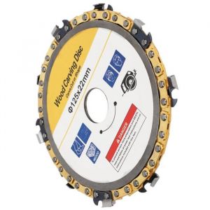 Circulaire Lame de Scie - 5 Pouces/125 mm Angle Broyeur Disque de Chaîne - Tronçonneuse Broyage Sculpture Taille Roue Lame
