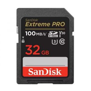 SanDisk SD Carte Mémoire 32Go Extreme Pro SDHC SDXC UHS-I Classe 10 100M-S 90M-S U3 V30 4K Carte Vidéo Noir