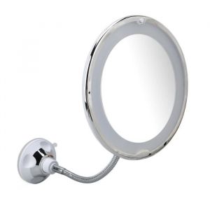 Mothinessto miroir cosm&eacute;tique grossissant 10X Mothinessto Miroir de maquillage &agrave; ventouse 10X Miroir de hygiene sourcils