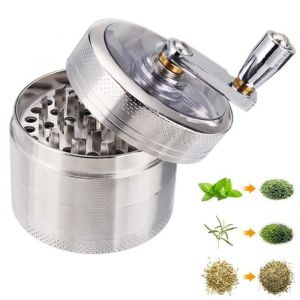 Grinder Moulin à Epicé 55mm Grinder en 4 Pièces Broyeur Moulin à Poivre/épices/Sel/Café/Epices/Herbes de Broyage