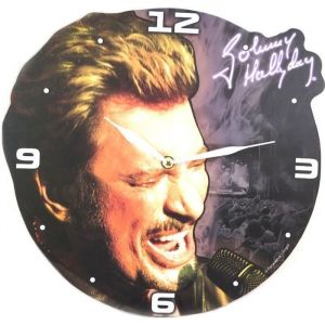 Horloge Murale Johnny Hallyday (au micro) - 38 cm [P9994]