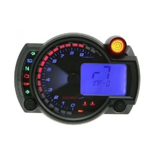 Compteur de vitesse RX2N analogique - digital Bleu 10.000RPM 360km-h KOSO Maxiscooter Scooter Quad