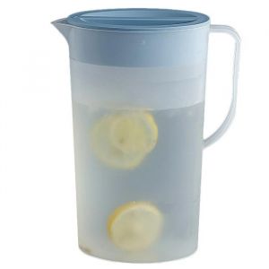 Pichet en plastique robuste et incassable avec couvercle sans BPA