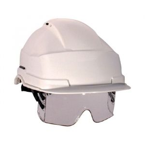 Casque de chantier IRIS 2 blanc avec lunette masque - AUBOUEIX - 0271C