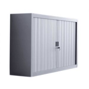 Armoire Metallique &agrave; Portes &agrave; Rideaux BLANC 100x45x100h