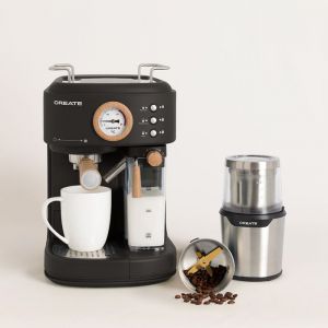 Machine à expresso semi-automatique - THERA RETRO PRO - 20 bars - Chauffe-eau inox - Réservoir 1.5L