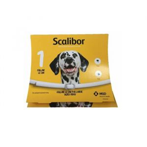 Collier anti-parasites SCALIBOR - 65 cm - Convient aux chiens de grande taille