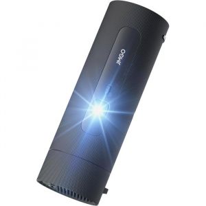 JMGO PicoFlix Mini Portable Outdoor Projector with Google TV Netflix 1080P 420 ISO Lumens 4.5 Hours Battery 200 Inch Home