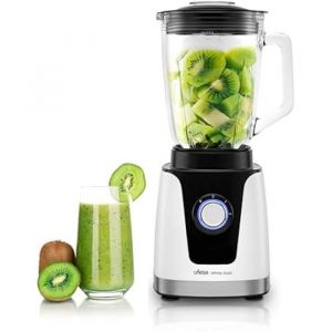 Ufesa White Gold Blender Puissance de 1500W Verre de 15L Réglage de Vitesse avec LED Pile Glace 6 Lames en Acier Inoxydable