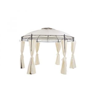 Beliani - Tonnelle de jardin beige ronde ⌀ 368 cm SAFARA