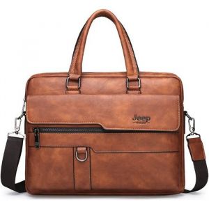 Porte-documentsJEEP BULUO &ndash; sac &agrave; main daffaires pour hommes sac de grande capacit&eacute; pour ordinateur - Type 8301-3-Orange