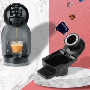 Adaptateur pour Machine &agrave; caf&eacute; - Nespresso - R&eacute;utilisable - Acier inoxydable - Compatible Dolce Gusto - 96x43mm