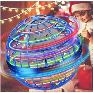 Flying Ball Jouet Flying Orb Mini Drone UFO Drone Rotatif &agrave; 360&deg; avec Lumi&egrave;res LED Flying Bumerang Spinner Jouet Volant Magique