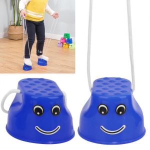 2 paires enfants &eacute;quipement de formation &eacute;paissir marche &eacute;chasses chaussures enfant &eacute;quilibrage pieds marche jouet(bleu )