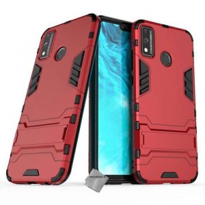 Coque rigide anti choc pour Huawei Honor 9X Lite + film ecran - ROUGE