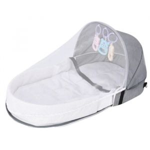 Lit de Camping Pliant pour bébé Berceau Pliant pour Tout-Petit Chaise Longue Respirante Voyage bionique Berceau pour extérieur