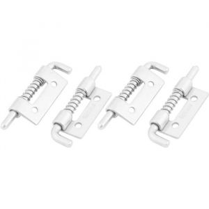 4pcs Loquet A Ressort Targette A Ressort Verrou de Porte Serrure Pour Meuble Portail Garage acier inox 304 ton argent 2pouces  PZCC