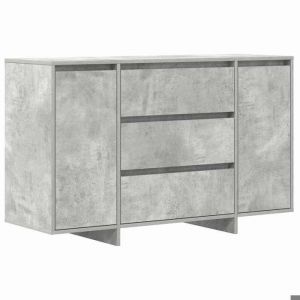 SALE 2026Buffet de cuisine - Placard vaisselier - WINWIN - Cabinet bahut Gris b&eacute;ton 120x41x75cm - bois ding&eacute;nierie 49.2 Kg 824966