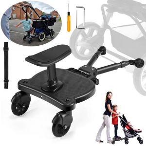 Planche Poussette Universelle - avec Siege Amovible - Planches À Roulettes pour Enfants de 2 à 6 ans (25 kg)