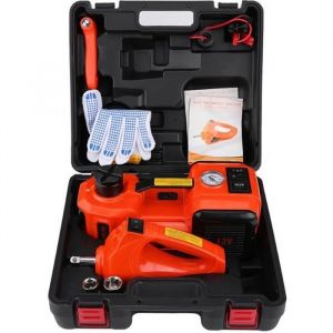 Cric de sol électrique - OMABETA - 5 tonnes - 12V DC - Métal+plastique - Mallette de rangement