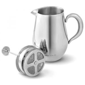 Cafetière et Théière à Piston incassable à double paroi VEOHOME - Gris - 20 tasses - Café moulu