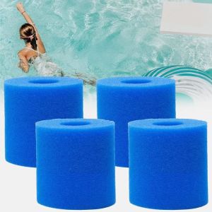 Cartouche de Filtre éponge pour Intex Type H Éponge De Filtre Réutilisable Lavable Filtres en Éponge Adaptés aux Piscines (4 pcs)