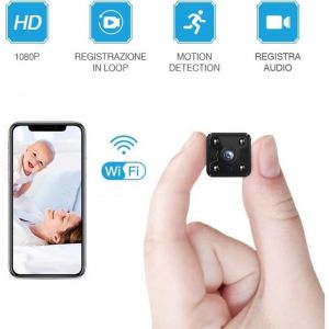 Fredi Cam&eacute;ra Espion Espion Espion HD 1080P Wi-FI Micro cam&eacute;ra Espion sans Fil Mini cam&eacute;ra Espion WiFi Hidden Spy Cam Cam&eacute;ra  2853