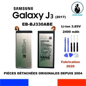 BATTERIE OFFICIELLE SAMSUNG GALAXY J3 2017 EB-BJ330ABE 2400mAh 385V SM-J330 OEM + KIT OUTILS DÉSASSEMBLAGE GENUINE BATTERY TOOLS