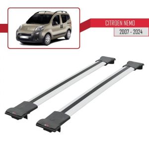 Pour Citroen Nemo 2007-2024 Barres de Toit FLY Modèle Railing Porte-Bagages de voiture - Gris