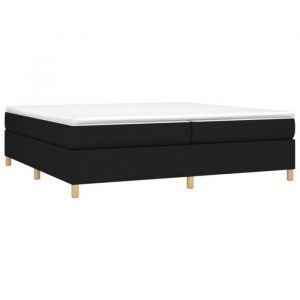 Sommier - GOTOTOP - Noir - 200x200 cm - Tissu 100% polyester - Design contemporain
