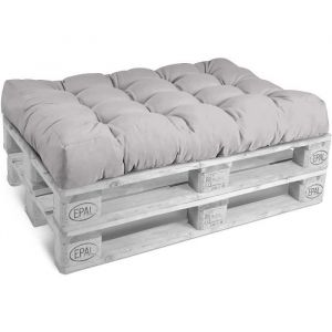 Beautissu ECO Style Coussin dassise pour Canapé en Palette  120x80x15cm – Gris clair - Extérieur Euro Palette