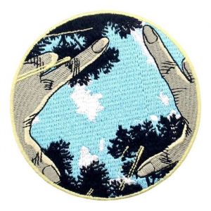 Patch Applique brodé Thermocollant en forme de Je ne suis pas seul Broderie Patchs