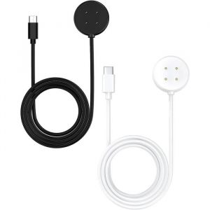 Lot de 2 Type C 1M C&acirc;ble de Chargeur Magn&eacute;tique Compatible avec Google Pixel Watch 3 2 Fitbit Versa 4 3 Fitbit Sense 2 Fitbit Ace