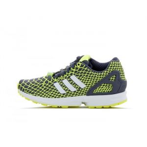 Basket adidas Originals ZX Flux Techfit Junior - Jaune/Noir - B25660 - Tige en mesh respirant