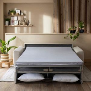 Matelas pour canap&eacute;-lit convertible mousse 28kg - 115x185 - Gris - Fabriqu&eacute; en France - Terre de Nuit