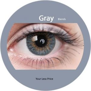 Gray (Blends) LEN$ Color Contact Lense$ Lentille$ de couleur 1 year