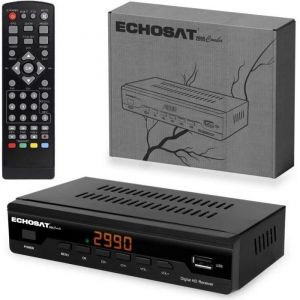 ECHOSAT 2990 démodulateur TNT Full HD -DVB-T2 DVB-C - Compatible HEVC265 - (HDMIPéritel USB Digital Plus) Noir