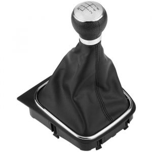 Yctze Kit Complet de Gu&ecirc;tre de Pommeau de Levier de Vitesse &agrave; 6 Vitesses pour 6 MK5 MK6 2005-2014 fabriqu&eacute; en Cuir ABS et PU de H