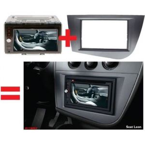 Façade autoradio 2DIN pour Seat Leon ap05 - Argent Fonce - RAF4003SD/D