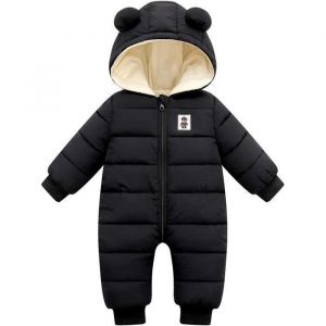 Combinaison de Neige Bébé Fille Garçon Manteau à Capuche Hiver Combi Pilote Hiver Bébé Romper Jumpsuit Outwear Bébé 6-9 Mois