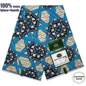 Tissu - Wax Imprimés Africains - Hollandais - 6 Yards - Haute Qualité pour Robe de Mariage Blazer - Type 021