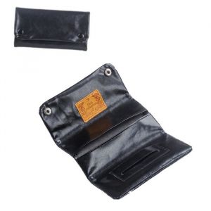 Blague à tabac en cuir PU blague à tabac en cuir noir souple de qualité supérieure sac à tabac pour tabac et papier à rouler
