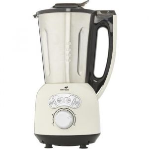Blender chauffant mixeur et cuiseur 15L - Inox et crème - 1400W - Cook & Ice V3