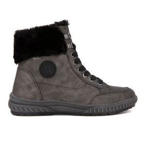 Bottine fourr&eacute;e platin marron gris Femme ROMIKA