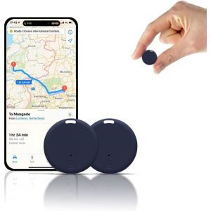 Mini traceur GPS pour voiture mini traceur GPS mondial localisateur de voiture localisateur anti-perte (bleu 2 pi&egrave;ces)