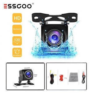 ESSGOO cam&eacute;ra &Eacute;tanche de recul pour voiture r&eacute;solution AHD 1080P &eacute;tanche cam&eacute;ra de recul pour stationnement autoradio